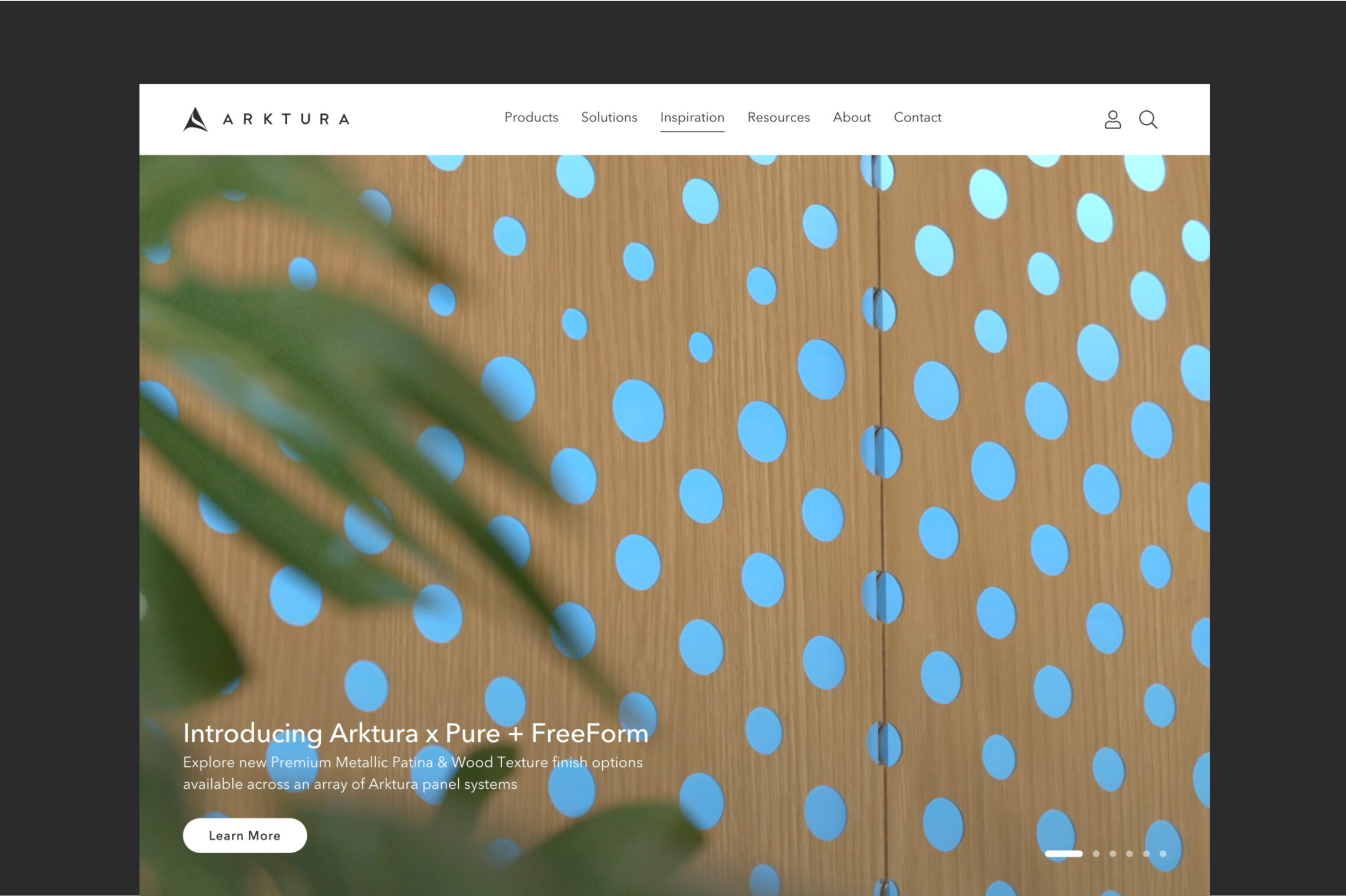 Arktura website homepage design — headless architecture by WHQ