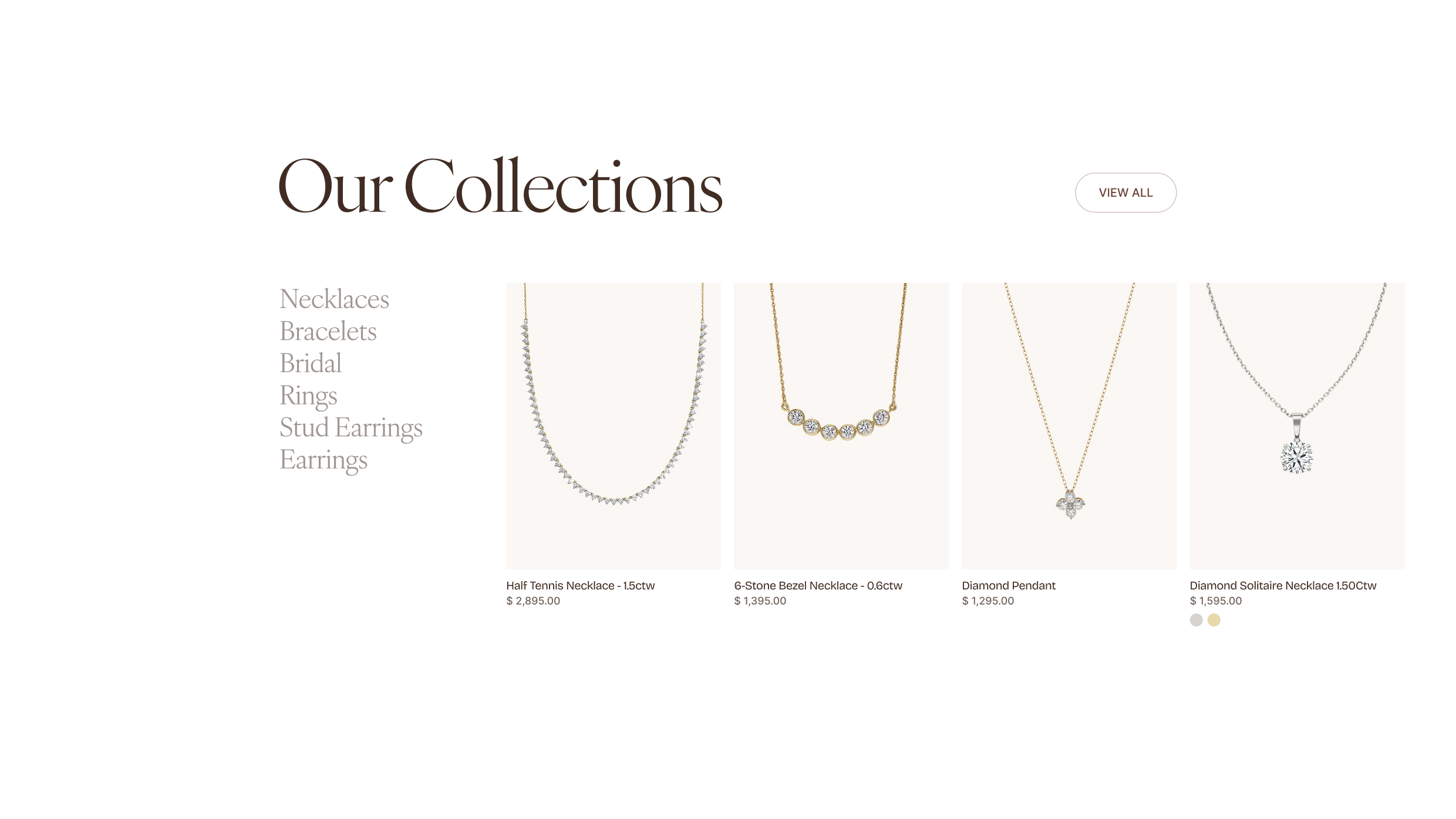 Engrace product listing page carousel
