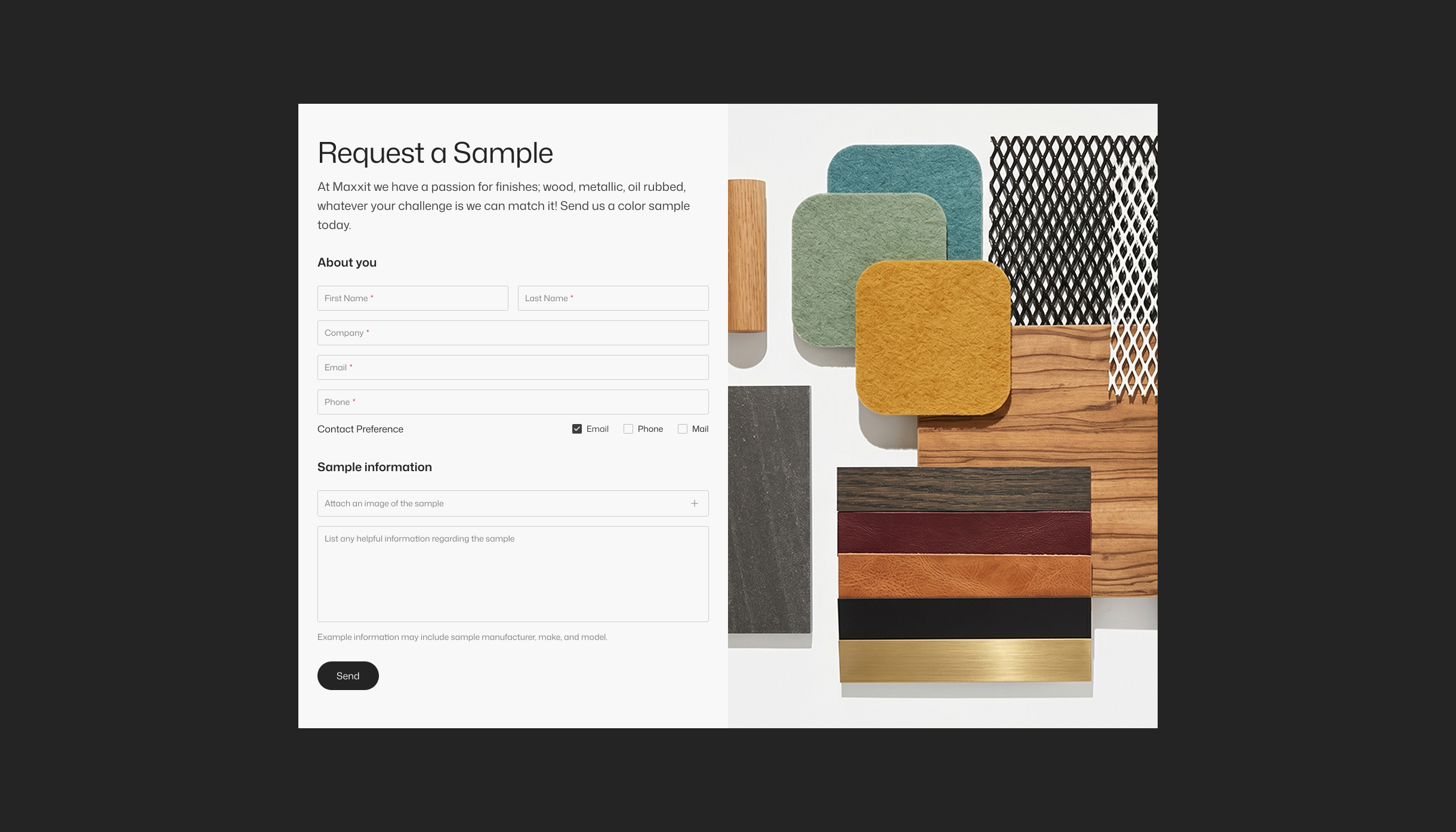 Maxxit Group request sample form