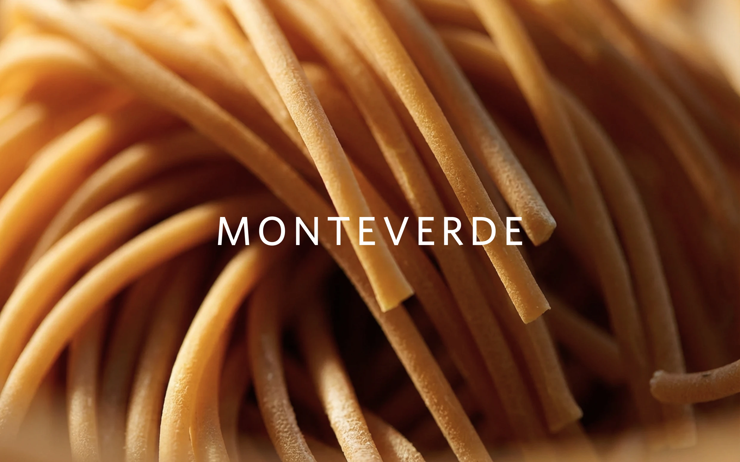 Monteverde logo over noodles