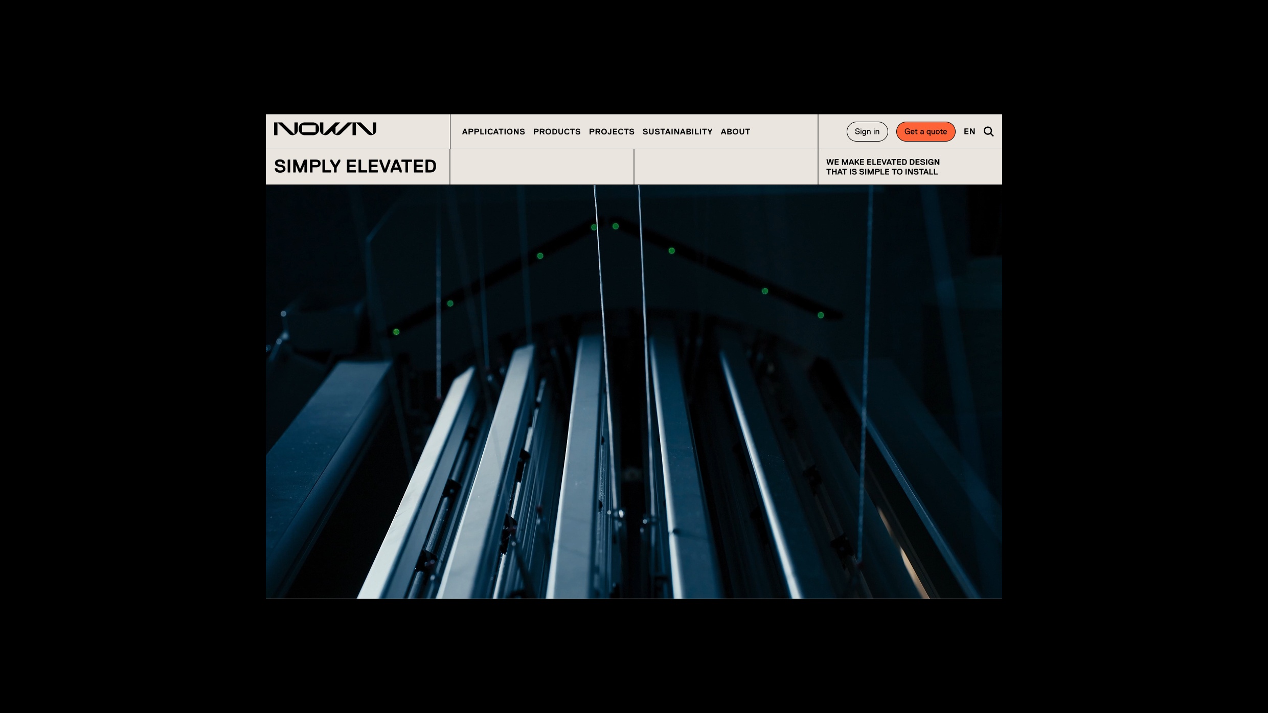 Nown website homepage