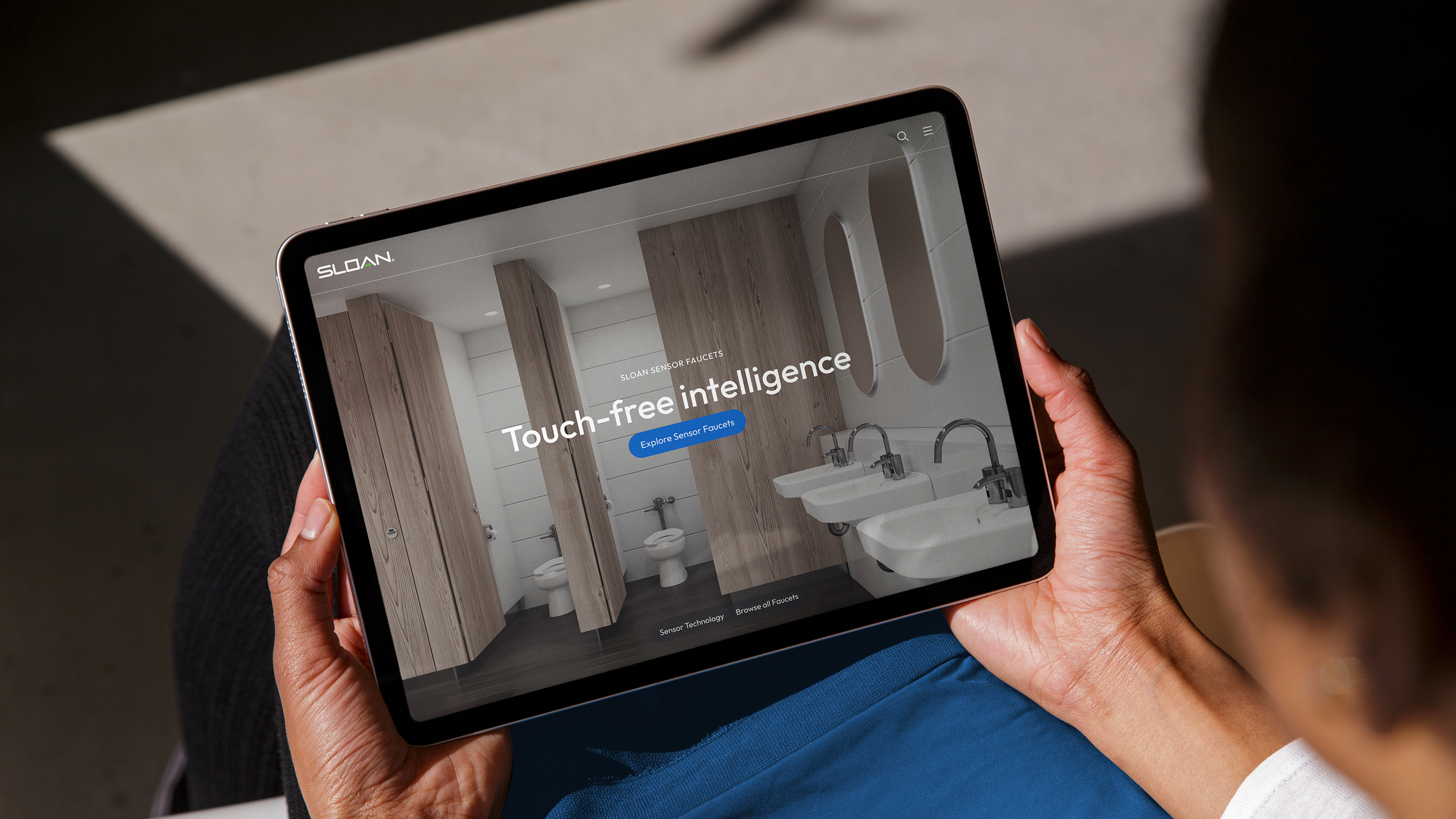 Sloan homepage tablet design