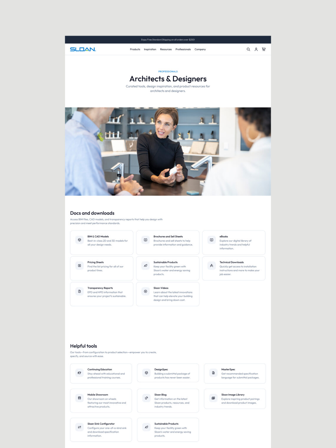 Sloan professionals guided specifications