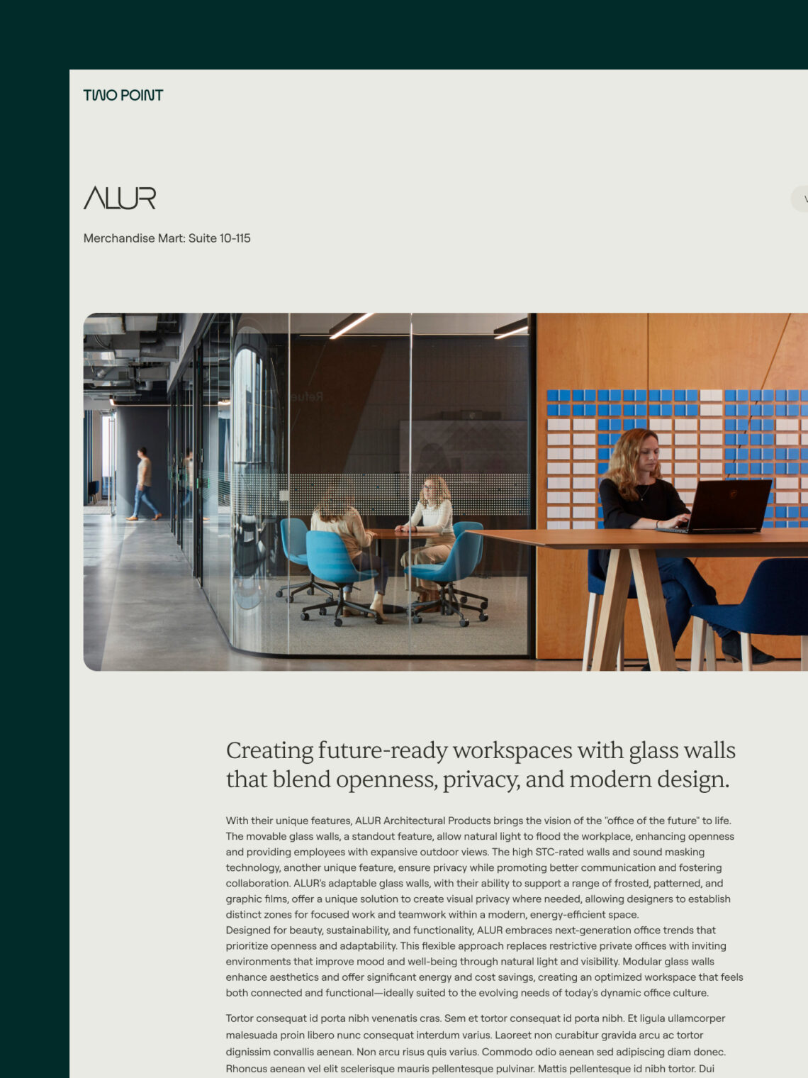 Twopoint website manufacturers detail
