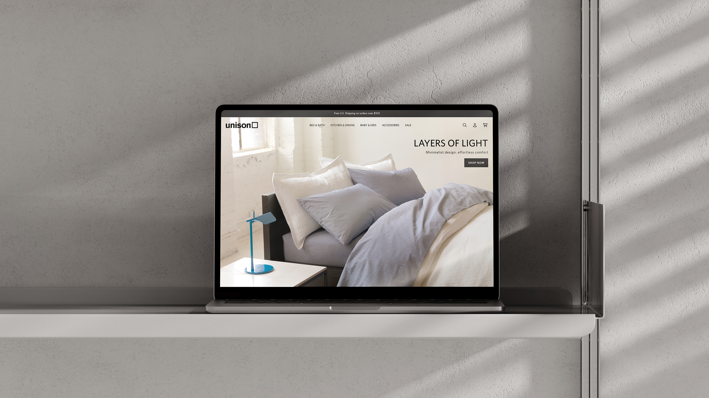 Unison website mockup