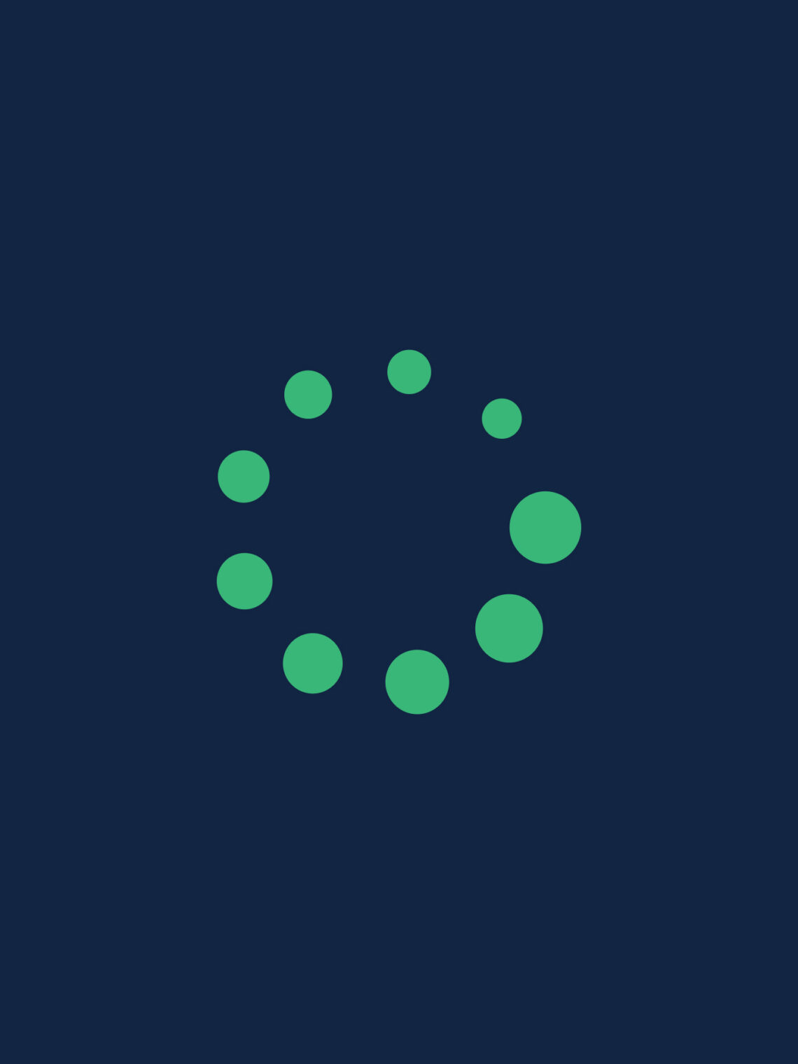 Lendr logo mark on dark navy background.
