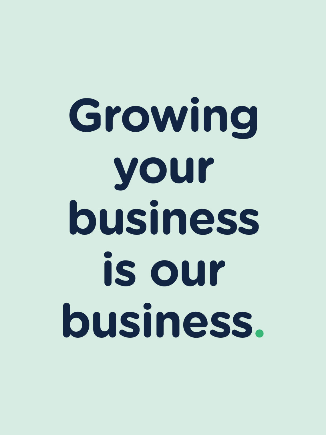 Typography design displaying official Lendr company slogan for small business growth.