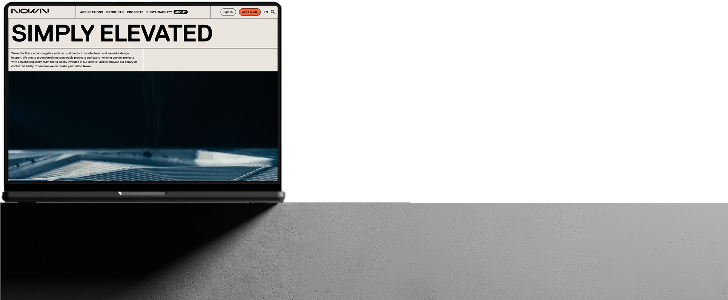 Nown site mockup