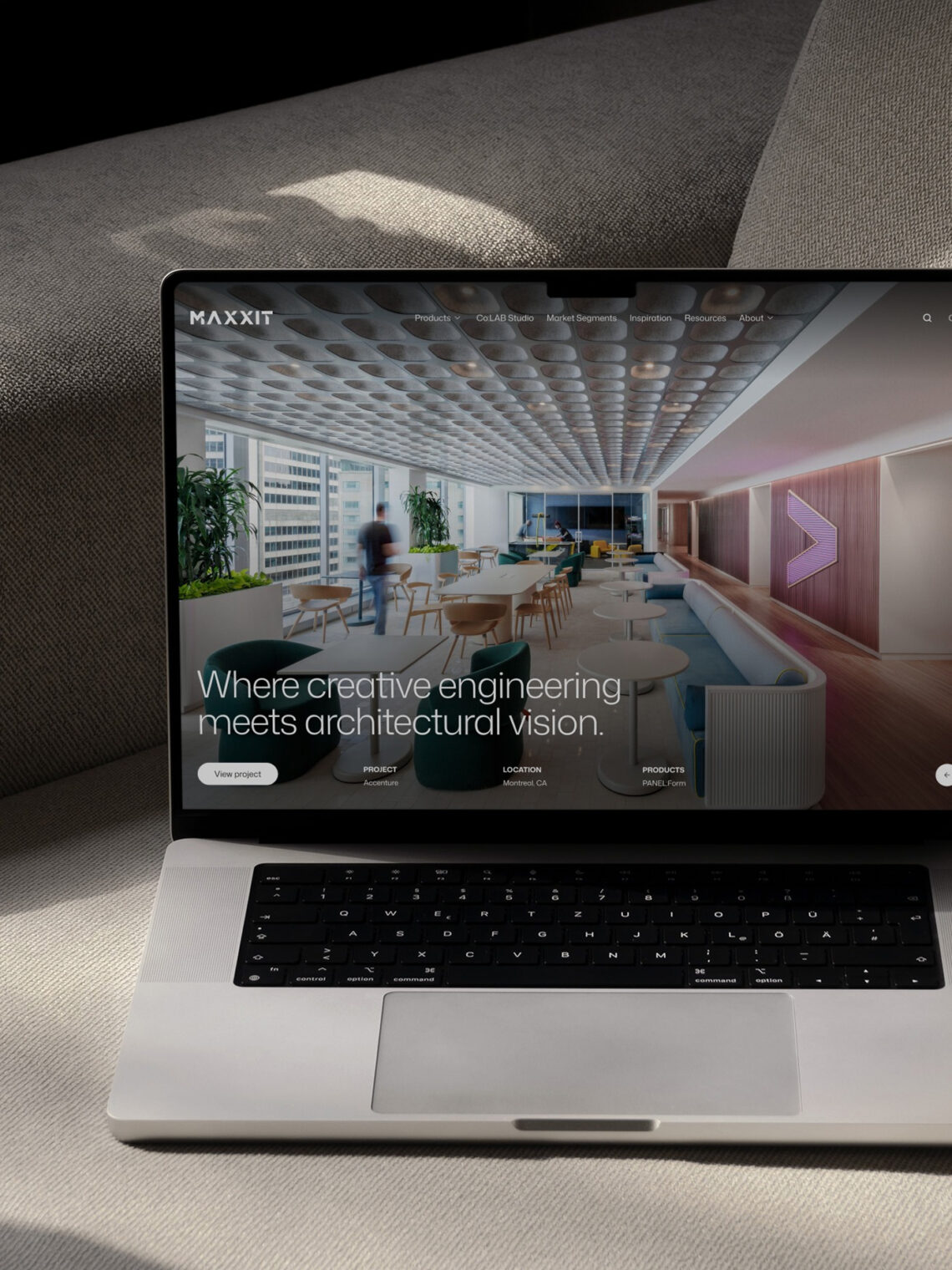 Maxxit new website design on laptop